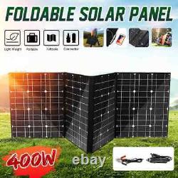Kit de panneaux solaires pliables de 400 watts, station d'alimentation et chargeur de batterie pour camping-car et caravane.