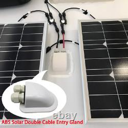 Kits de panneaux solaires RV monocristallins de 200 watts 12/24 volts avec contrôleur PWM LCD de 20A