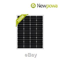Newpowa 100 Watt Panneau Solaire 100w Kit 12v Monocristallins Hors Réseau Batterie Rv