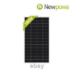Newpowa 160w Watt Mono Panneau Solaire 12v Batterie Rv Kit Complet Hors Réseau