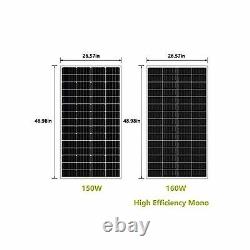 Newpowa 160w(watt) Panneau Solaire Monocristallin 12v Module Haute Efficacité Pv