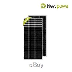 Newpowa 200w 2pcs 100 Watt Panneau Solaire Monocristalline Rv Marine Accueil Off Grid