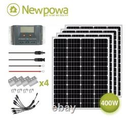 Newpowa 400w Watts 12v Monocrystalline Solar Panel Charging Kit Système Hors Réseau