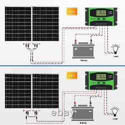 Nouveau panneau solaire 200 Watts 2pcs 100W monocristallin 12 volts pour véhicules récréatifs, bateaux hors réseau 24V.