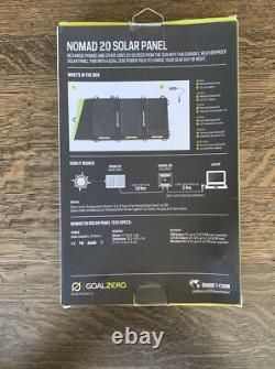 Objectif Zero Nomad Portable 20 Watt Solar Panel