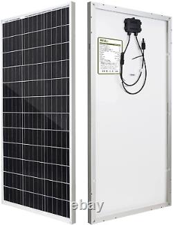 Panneau Solaire Monocristallin De 100 Watt 12v Avec Connecteurs Solaires, Haute Efficacité