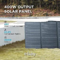 Panneau Solaire Portable Ecoflow 400 Watt Pour Centrales Électriques, Chargeur Solaire Pliable