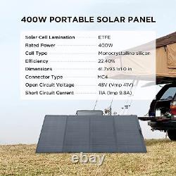 Panneau Solaire Portable Ecoflow 400 Watt Pour Centrales Électriques, Chargeur Solaire Pliable