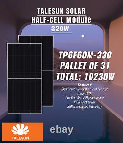 Panneau Solaire Talesun-tp6f60m-330-pallet Du 31-best Performance-total 10230watts