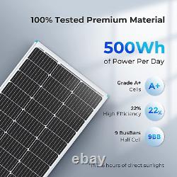Panneau solaire 100 Watt 12 Volt, module PV monocristallin haute efficacité
