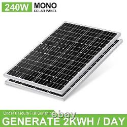 Panneau solaire 120 Watts 12 Volts Module PV monocristallin pour caravane, bateau, maison et camping-car.
