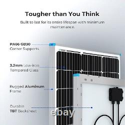 Panneau solaire Renogy 2PCS 100W Mono 200 Watts, design compact, hors réseau