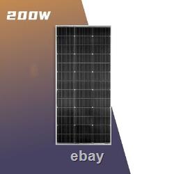 Panneau solaire de 200 watts 12 volts mono pour une alimentation hors réseau pour camping-car, bateau, caravane, et camping-car.