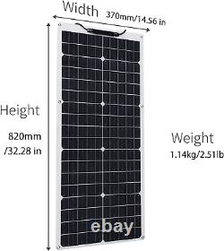 Panneau solaire flexible de 12 volts et 50 watts, chargeur portable monocristallin de puissance 12.