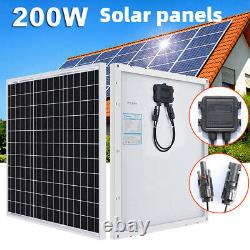 Panneau solaire mono 200W 12V chargeant la batterie hors réseau pour camping-car, maison, bateau