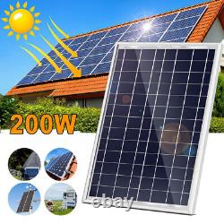 Panneau solaire mono 200W 12V pour charger la batterie de camping-car, maison, bateau, camping hors réseau