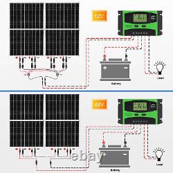 Panneau solaire mono 200W 400W 12V pour camping-car, maison, toit et hors réseau