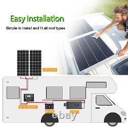 Panneau solaire mono 200W Werchtay 12V pour caravane avec supports de charge en Z pour maison RV