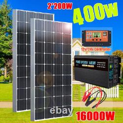 Panneau solaire mono 400W 12V chargement de batterie pour camping-car, maison, bateau, campement hors réseau