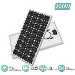 Panneau solaire mono 9BB 200 Watts 21.9% pour camping-car, maison, bateau, marine, hors-réseau
