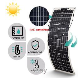 Panneau solaire mono flexible de 100W 200W 1000W Watt 12V Volt pour voiture, bateau, camping-car et maison