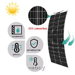 Panneau solaire mono flexible de 300W Watt 12V Volt portable pour voiture, bateau, camping et maison