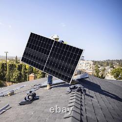 Panneau solaire monocristallin 1700W 4PCS 430W Watt 8.6KWH Grid-tie Off-Grid Maison