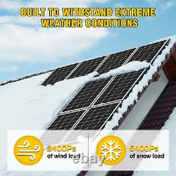 Panneau solaire monocristallin 200W 12V haute efficacité hors réseau pour camping-car et maison