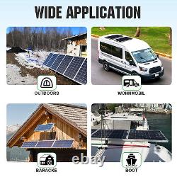 Panneau solaire monocristallin 200W 12V pour chargeur de batterie caravane maison.