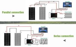 Panneau solaire monocristallin 300W Watt 12V rechargeant camping-car, maison hors-réseau, bateau