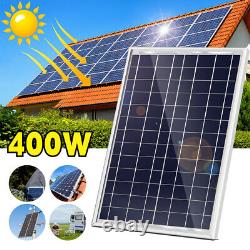 Panneau solaire monocristallin 400W Watt 12V pour charger la batterie de camping-car, maison, bateau, campement hors réseau