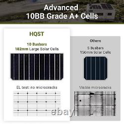 Panneau solaire monocristallin HQST 100 watts 12 volts avec cellule 10BB et protection IP68 étanche