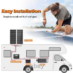 Panneau solaire monocristallin PV 200W 12V à haute efficacité pour camping-car hors réseau