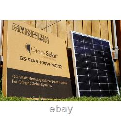 Panneau solaire monocristallin de 100 watts pour camping-cars, bateaux et systèmes solaires 12V