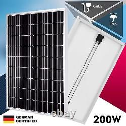Panneau solaire monocristallin de 200 watts 12 volts pour remorque, camping-car et marine