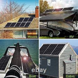 Panneau solaire monocristallin de 400W 12V pour charger un camping-car, une maison hors réseau et un bateau.
