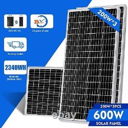 Panneau solaire monocrystallin ECO-Baeerss 200W 400W 800W 1000W PV 12V pour Maison et Camping-car