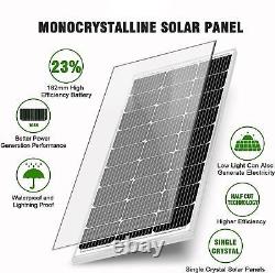 Panneau solaire monocrystallin PV de 100W 200W 12V Mono Générateur Camping Maison VR