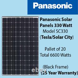 Panneaux Solaires Tesla De 330 Mw Par Solarcity-pallet De 20 Sc330-total Power 6.6kw