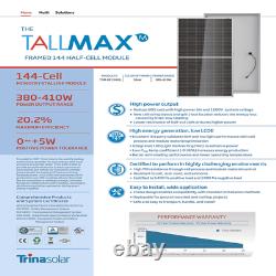 Panneaux Solaires Trina De 400 Watts -modèle Tsm-400de15h(ii)- Palette De 25- Puissance 10 Kw