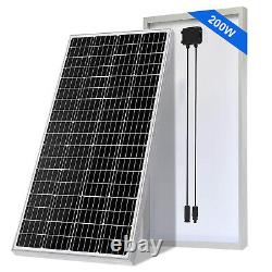 Panneaux solaires de 200 watts 12/24 volts chargeur PV monocristallin hors réseau pour toiture