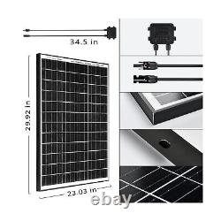 Panneaux solaires monocristallins MEGSUN de 160 watts 12 volts, 2 pièces 80W 22,8% haute efficacité
