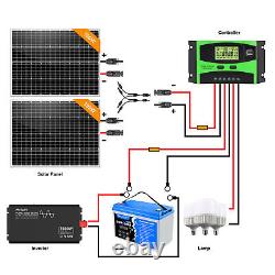 Pfctart 100 Watt 200w 400w 600w Panneau Solaire Pour 12v 24v Solar Kit Off Grid