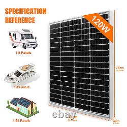 Pfctart 120 Watt Mono Solar Panel Kit 20a Câble D'extension De Contrôleur Pour Rv À Domicile