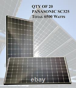 Qty De 20 Panneaux Solaires Panasonic 325w- Sc325 Total 6500 Watts