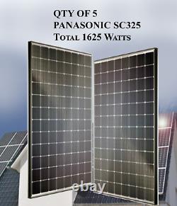 Qty De 5 Panneaux Solaires Panasonic 325w- Sc325 Total 1625 Watts
