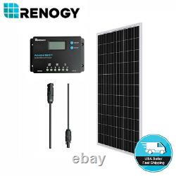 Renogy 100w Watt Mono Solar Panel Bundle Kit Avec Contrôleur De Charge LCD 10a Pwm