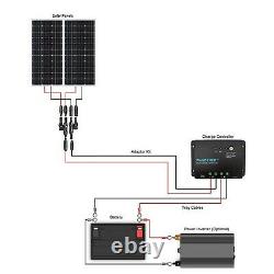 Renogy 200w Watts 12v Mono Solar Panel Starter Kit Avec Contrôleur De Charge 30a Pwm