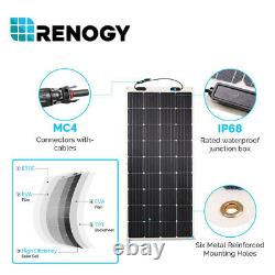 Renogy 350w Watts Solar Flexible Kit 40a 12v/24v Mppt Contrôleur De Charge Solaire Rv