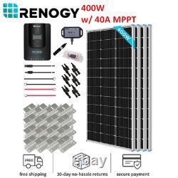 Renogy 400w Watt 12v Solar Premium Kit Avec Contrôleur De Charge Mppt 40a Hors-grid